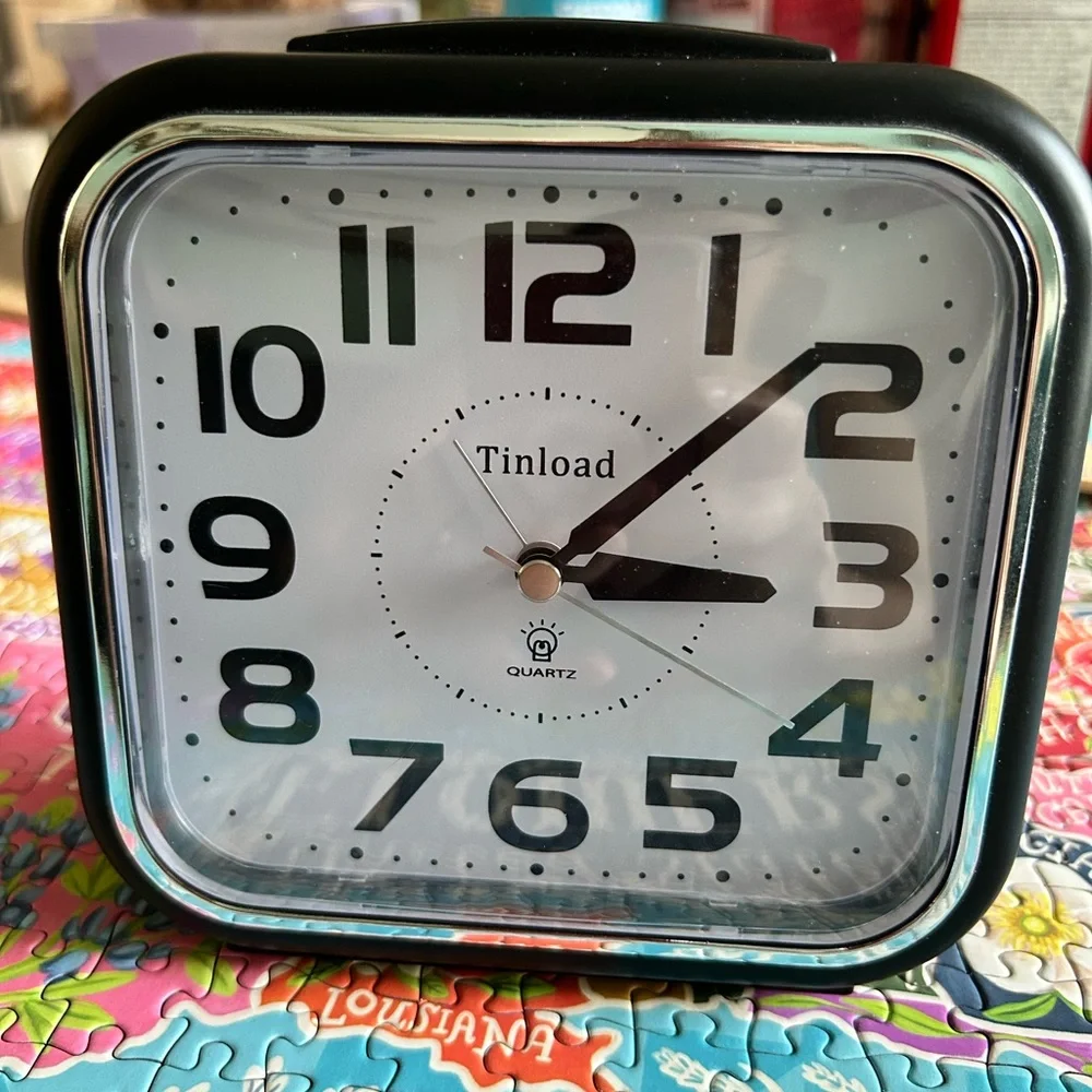 Black and White Alarm Clock